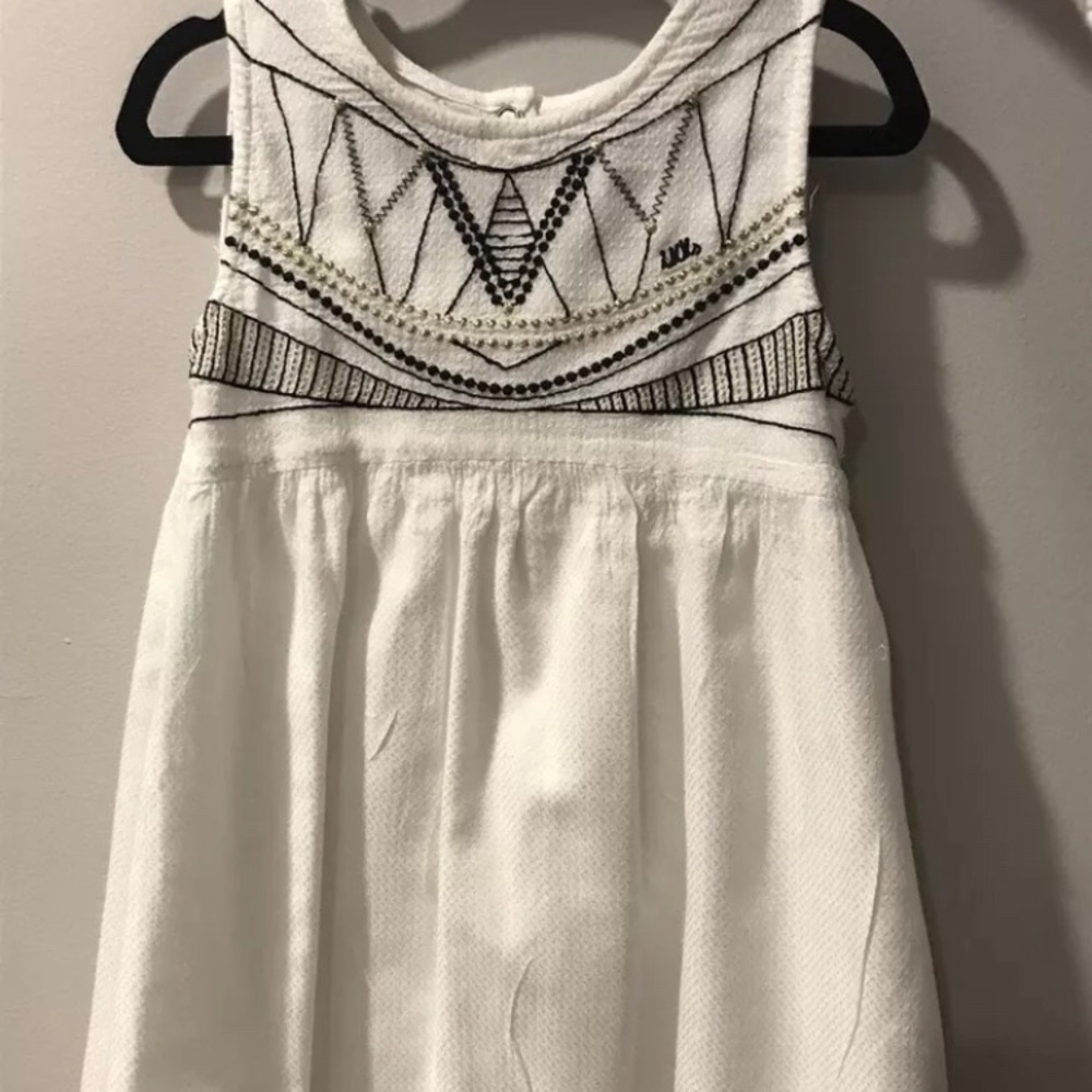 Ikks toddler girls dress sleeveless white size 3